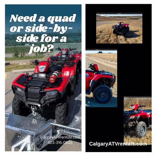 Need to rent a quad, sxs or trailer? Visit us today! CalgaryATVrentals.com 403-316.0606 | Calgary ATV Rentals