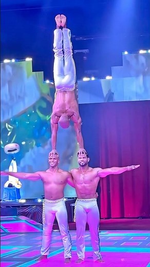 Three Ripped Acrobats Stun the Crowd! 💪🔥 Garden Bros Circus Balancing Act