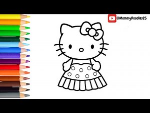 Hello Kitty Drawing | How to Draw Hello Kitty Step by Step | Beginner Easy Drawing Tutorial | Sanrio