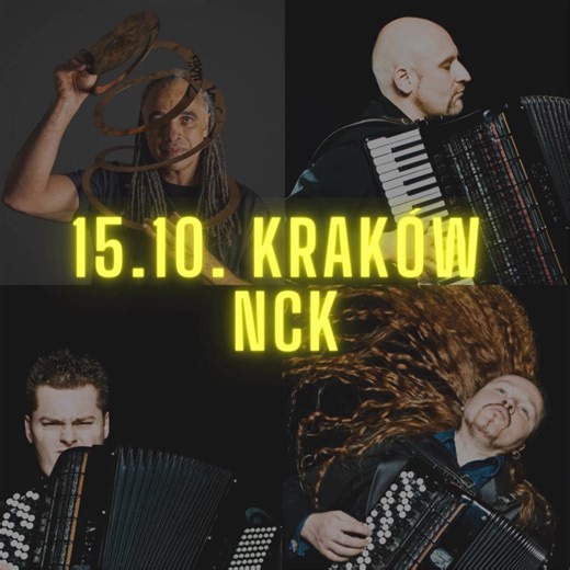 🎵 Mino Cinelu & Motion Trio >>>> THE HAPPY SOUNDS SESSION <<<< ✨ Magiczny koncert jesieni 2025! 📍 15 października 2025 | godz. 19:00 | Nowohuckie Centrum Kultury, Kraków 🍂 Jesienią 2025 na polskiej scenie wydarzy się coś absolutnie wyjątkowego! 🥁 Mino Cinelu – legenda światowej perkusji, współtwórca brzmienia Milesa Davisa, Stinga, Herbiego Hancocka czy Steviego Wondera – 🤝 połączy siły z 🎹 Motion Trio – fenomenalnym polskim zespołem akordeonowym, znanym z ekspresji i odwagi muzycznej! 🎶 