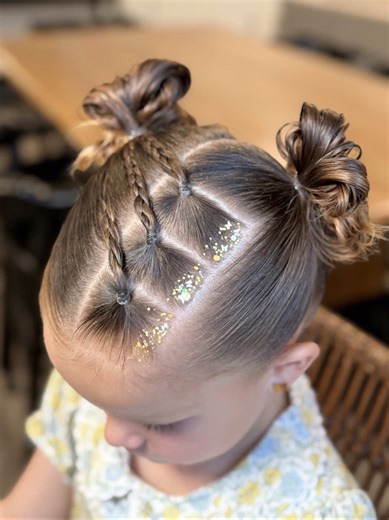 Cute Toddler Space Buns That Last!