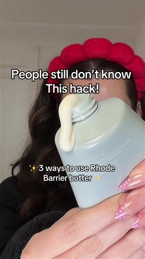 3 ways to use the @rhode skin barrier butter 👀 what should I do next? #skincare #rhode #skincarehacks