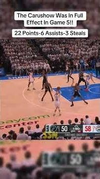 The Carushow Has Been Clutch In The Conference Finals!! 22 Points Off The Bench!!