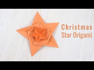 Christmas Star Origami - Paper Star Tutorial for Beginners - Christmas Decoration ideas