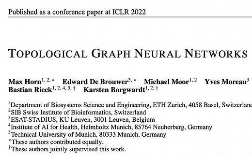 ICLR 2022 | GNN系列 | Topological Graph Neural Networks 作者分享视频