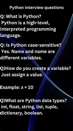 Python Interview Questions for Freshers (Part 1)