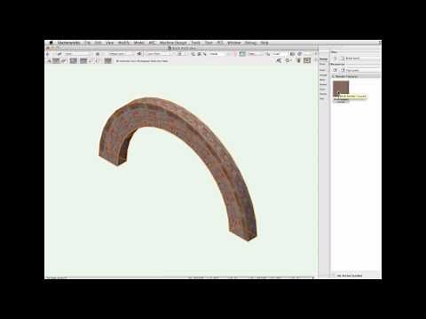 Curving a Texture Around an Arch in Vectorworks