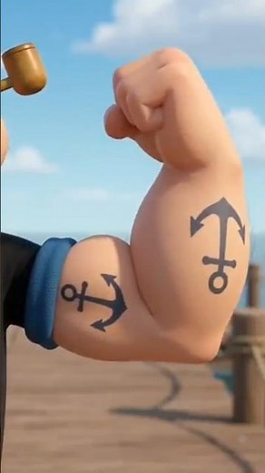 Popeye saving olive from bluto