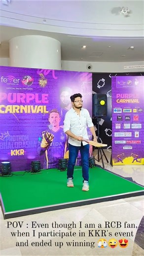 Even though I am a RCB fan, when I participated in KKR's event and ended up winning #viralvideo #ipl