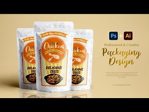 How to Make custom packaging design pouch | Adobe Illustrator Tutorial