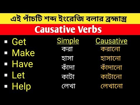 Causative Verbs in English Grammar in Bengali | Use of Make Have Let & Help in Causative Sentences