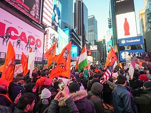 Joyous Ram devotees and members of the Indian diaspora around the world came together, including at the iconic Times Square in New York, for prayers, car rallies, cultural and other religious events along with live streaming to celebrate the consecration of 'Ram Lalla' in Ayodhya on Monday. #RamTemple #RamMandir #PMModi #PranPratisthaceremony #RamLalla #AyodhyaRamMandir #AyodhaEvent | NDTV