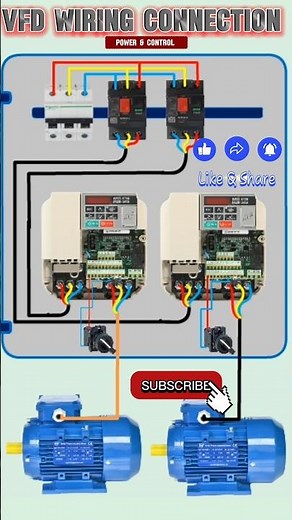 VFD Power & Control Wiring and VFD Programming #vfdinverter #inverter #shorts