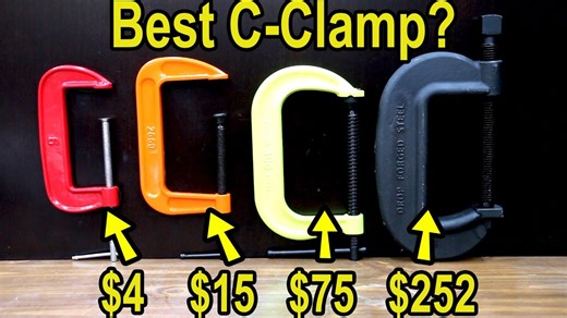 C Clamps Often Suck, But Who Makes The Best C-Clamp? Let’s Settle This! $4 vs $252, Wilton, Yost, Irwin, Wright Tool, Harden, WEN, Proto - BangShift.com