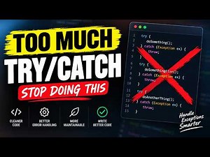 Stop Using Try/Catch Everywhere | Exception Handling Best Practices