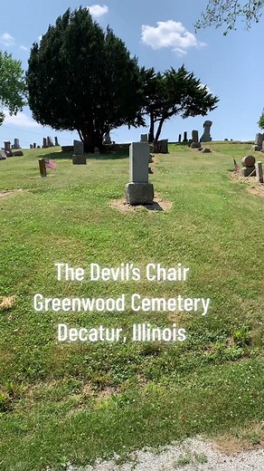 The notorious Devil’s Chair at Greenwood Cemetery in Decatur, Illinois. #greenwoodcemetery #haunted #hauntedtiktok #cemetery #cemeteryexploring #fyp