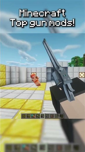 Battlefield guns in minecraft!😱😱😱 #minecraft #minecraftmods#cyberpunk2077#battlefield