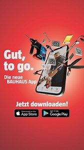 Ganz neu: die BAUHAUS App. Entdeckt jetzt unsere neue App und freut euch auf zahlreiche Vorteile. ❤️ Mehr BAUHAUS geht nicht! 💪 👉 Ihr möchtet noch mehr über unsere App erfahren? Dann klickt auf den Link: https://www.bauhaus.info/app | BAUHAUS Deutschland