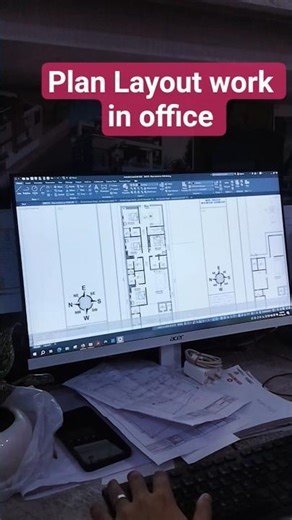 floor plan Layout work progress 🏠#construction #layoutplan #autocad #architecture #drawing