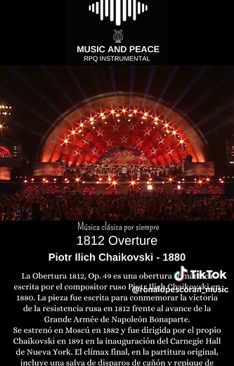 Overture 1812 by Piotr Ilich Chaikovski