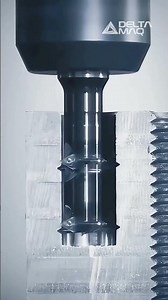 Rosca por interpolación en CNC | No es roscado convencional. #deltamaq #ingeniería #roscafresada
