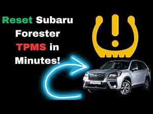 How to Reset Tire Pressure Light on Subaru Forester: TPMS Button Location