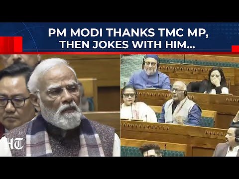 Thank you, thank you... watch why PM Modi thanked Trinamool Congress MP during Vande Mataram debate