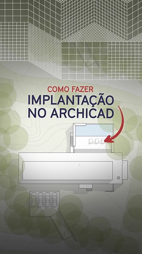 Implantação de estudo no Archicad . . . . . . #archicad #arquitetura #arquiteturaeurbanismo #arquiteturaeinteriores #projetodearquitetura #arquitetos | Eixo - Escola de Archicad
