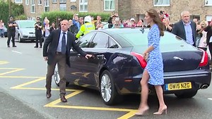 Duchess Kate Middleton Takes a Walk on the Sultry Side With Thigh-High Slit