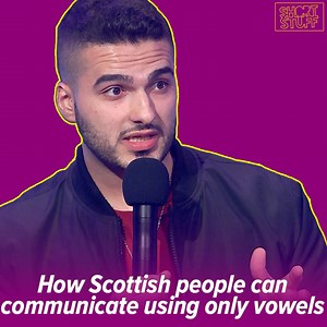 360K views · 1.4K shares | "I love Scotland because you guys can communicate solely in vowels" 藍 From Kae Kurd at BBC at the Edinburgh Festivals | BBC Scotland | Facebook
