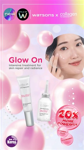 ✨ Glow on with science-backed beauty! Meet the NEW Collagen by Watsons Dark Spot Correcting Serum & Night Serum - powered by Collume® vegan collagen, Vitamin C Plus & Niacinamide. ☀️ Dark Spot Correcting Glow Serum: Target stubborn dark spots & pigmentation 🌙 Illuminating Night Serum: Brighten dull skin & improves skin’s complexion 💫 Enjoy 2nd buy at 50% off (UP: $23.90 - $24.90) from now till 15 Oct 2025. Shop now at Watsons stores, online & on app 👉 https://watsons-sg.onelink.me/CePI/supaqm