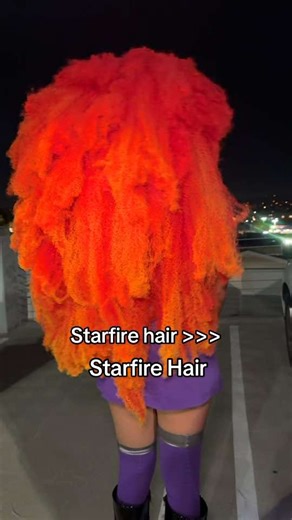 80s Starfire Koriandr hair #teentitans #dccomics #cosplay #afro | Starfire