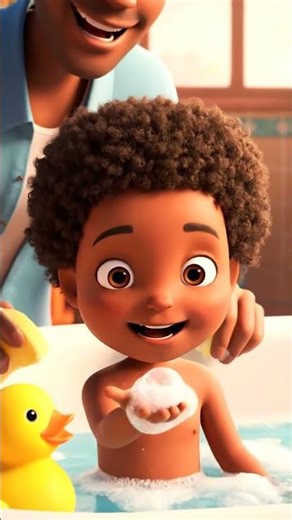 kids bathing fun time