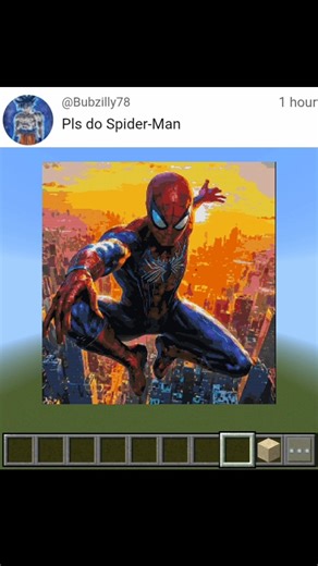 🔥 Spider-Man & 3 Logo Pixel Art in Minecraft 🕸️ #shorts #minecraft #viral #trending #pixelarts