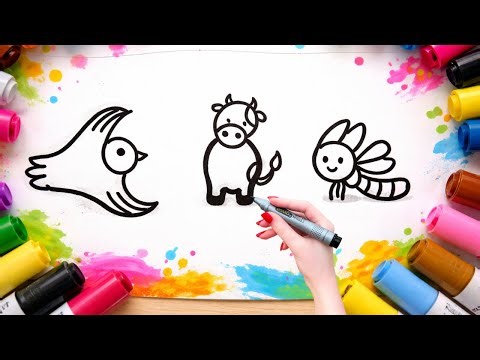 How to draw with Number 6 | Easy Cute Drawings for kids