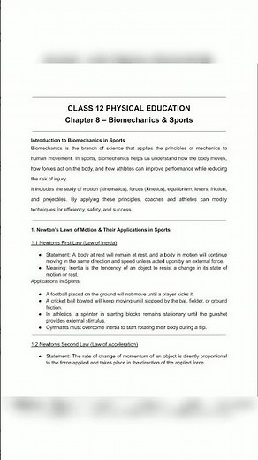 CBSE CLASS 12TH PHYSICAL EDUCATION CHAPTER 8 NOTES | CLASS 12 PHYSICAL EDUCATION NOTES #cbse #viral