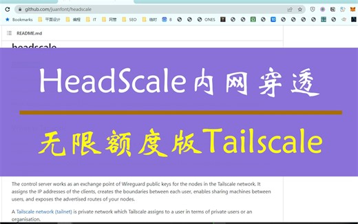 自建内网穿透headscale，免费开源版tailscale无限制使用