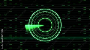 Modern radar screen background animation with futuristic grid. Backdrop loop of science interface.