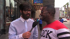 Drake in disguise asking people about Drake… #FlashbackFriday #FBF #TGIF #FakeDrake | Jimmy Kimmel Live