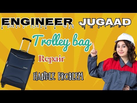 trolley bag ka handle kaise thik Kare | trolley bag handle repair fix | luggage bag handle stuck