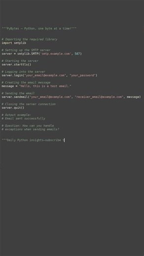 email sending basics #python #showcase