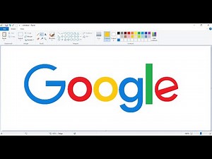 How to draw a Google logo in MS Paint.