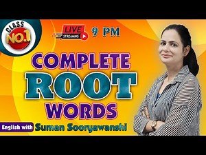 Complete Root Word | with Best Tricks | for all Competitive Exams | Suman Sooryawanshi Ma'am