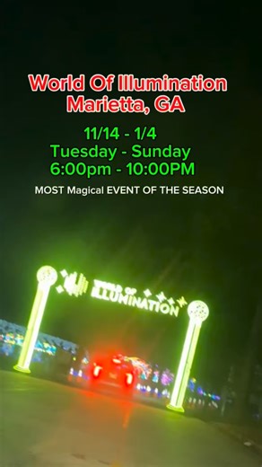 GABE LUSTMAN on Instagram: "Georgia’s largest drive-thru Christmas light display @worldofillumination is officially open in Marietta! We stopped by this year where the theme is Rockin’ Christmas! Such a perfect way to see lights this holiday season while staying nice and warm in the car! Plus, tickets are per-car so you can load up with the whole fam! Let us know if you check out World of Illumination this year! • World of Illumination Georgia SIX FLAGS WHITE WATER MARIETTA, GA #SeeYouUnderTheLi