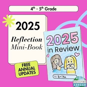 New Year 2025 Activity | Reflection Mini-Book for 4th & 5th Grade
