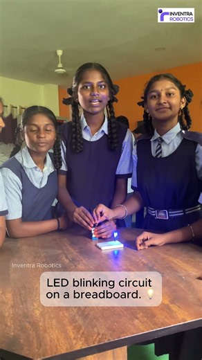 Day 1 Robotics Class | LED Blinking Using Breadboard | Basic Electronics | Inventra Robotics #ai