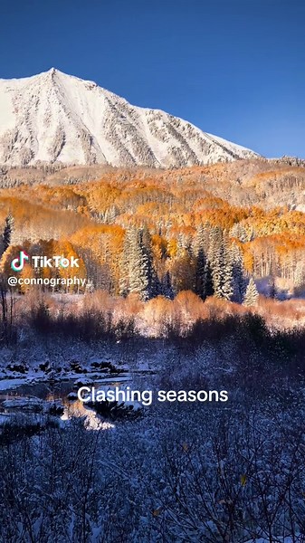 Clashing seasons in Colorado #colorado | colorado