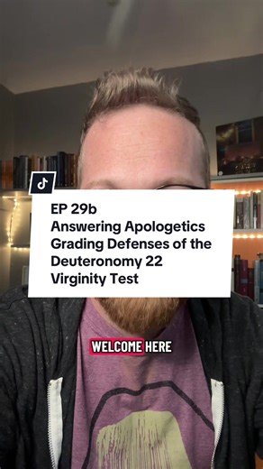 EP 29b - Answering Apologetics - The Bible has a virginity test that can kill innocent women for their biology. We tested four popular apologetic defenses and gave them the grades they deserve. Think you’ve got a better one? Drop it in the comments. 👇 #PeskyPassages #AnsweringApologetics #BibleTok #Deconstruction #UncomfortableTheology