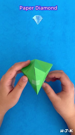 Easy Paper Diamond Tutorial #diamond #paperdiamond #origamicraft #paperfolding