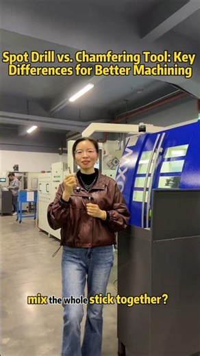 🔧 Center Drill vs. Chamfer Mill: Quick Diff for Smoother Cuts! 🚀 #factory #machine #cncmill #cnc